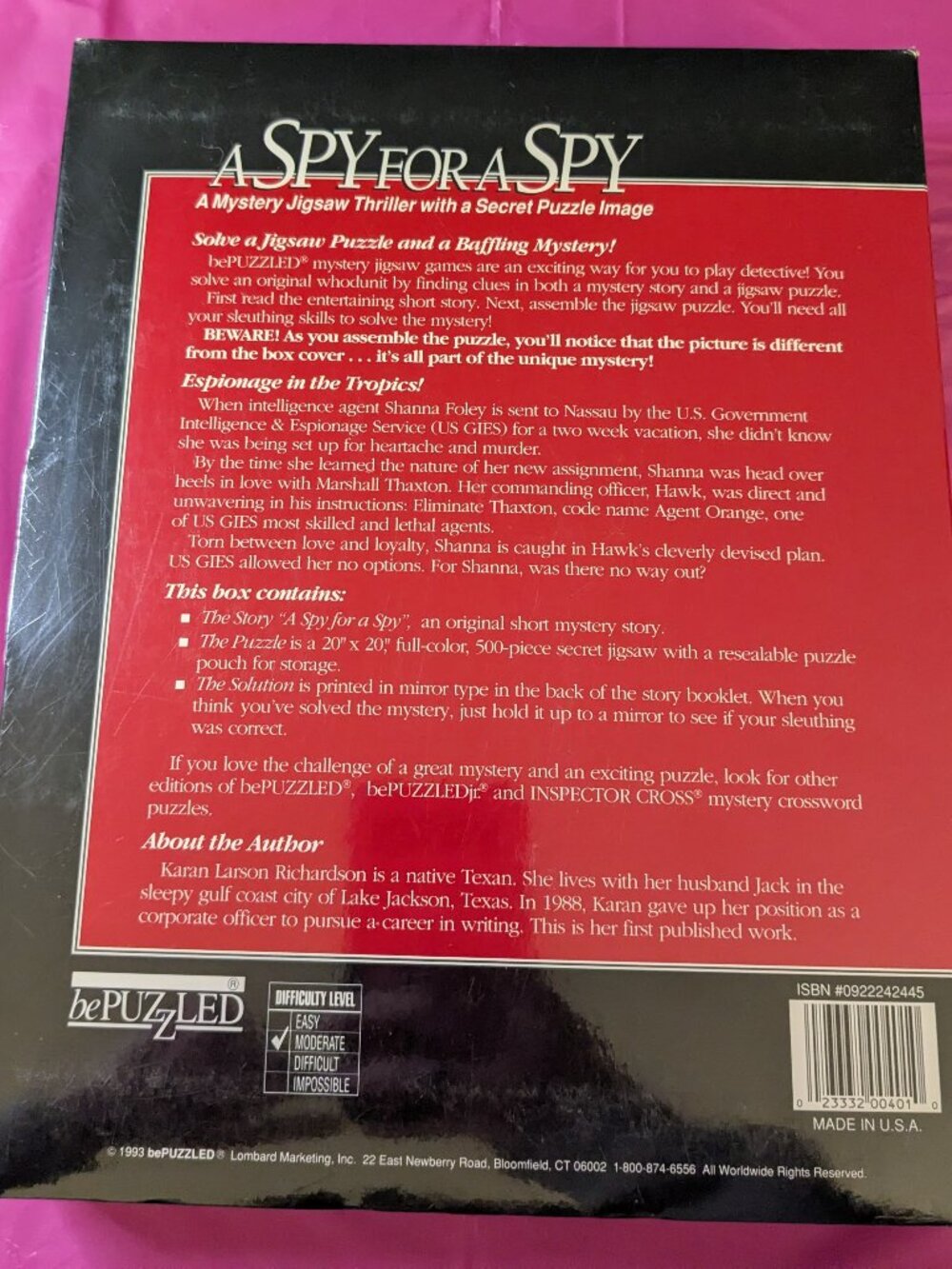 New Sealed A Spy for a Spy Mystery Vintage Puzzle 500 pieces Solve the Mystery